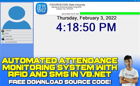 student attendance system using rfid technology vb net|attendance monitoring system vb.